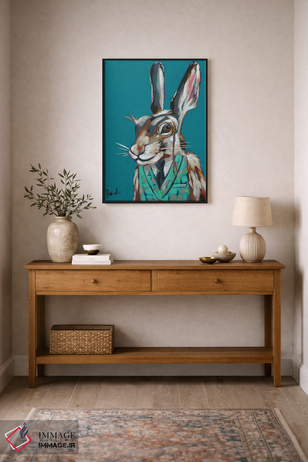 تابلو دکوراتیو حیوانات جاسوس III - خرگوش معماگو اثر جودی آگوستین - D1B