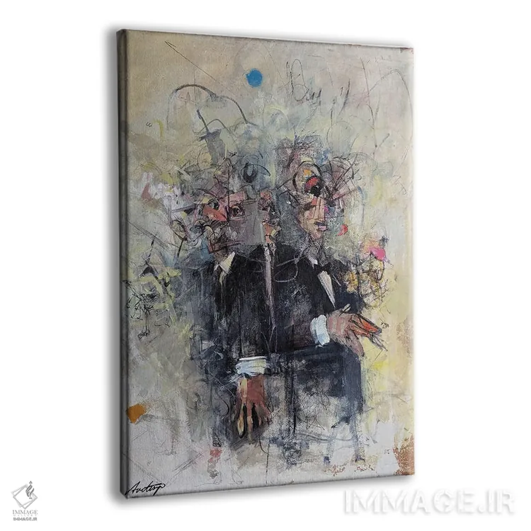 تابلو انتزاعی منشور خود اثر جک آوتیسیان - نمای پرسپکتیو محصول