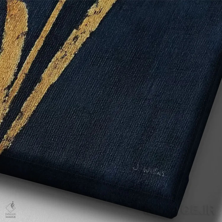 تابلو دکوراتیو تابستان درخشان I اثر جیمز وینس - نمای نزدیک بافت بوم