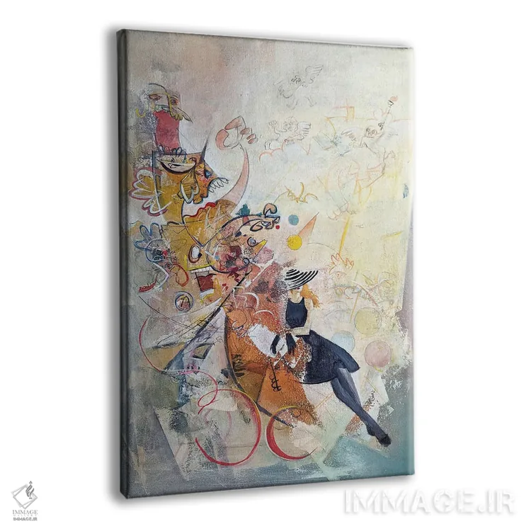 تابلو انتزاعی پرستش ونوس اثر جک آوتیسیان - نمای پرسپکتیو محصول