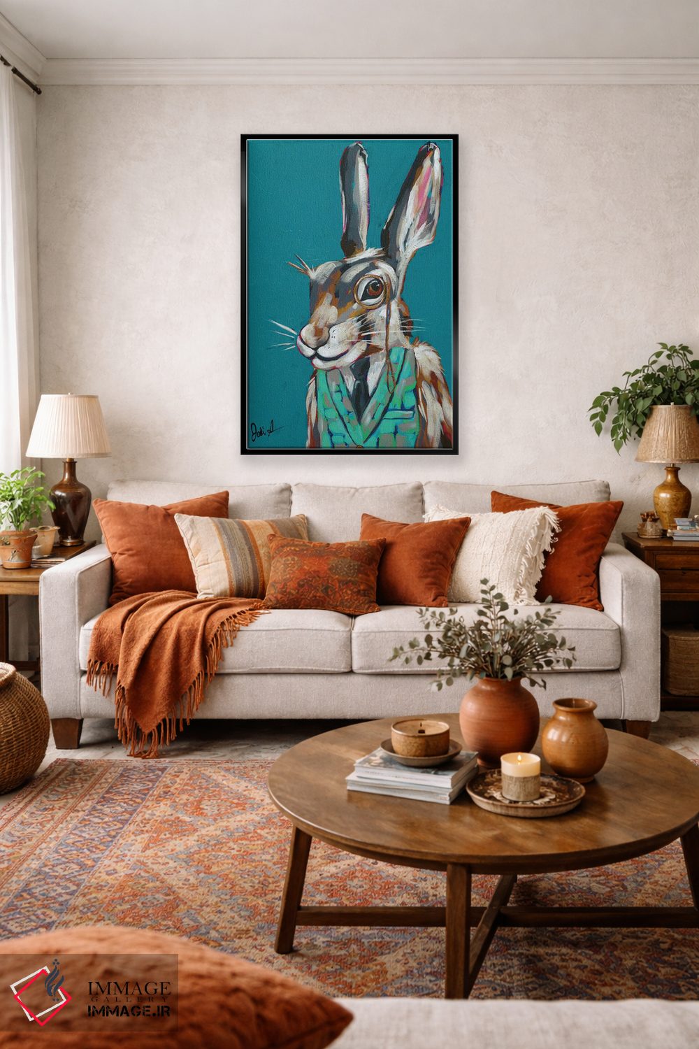 تابلو دکوراتیو حیوانات جاسوس III - خرگوش معماگو اثر جودی آگوستین - D5B