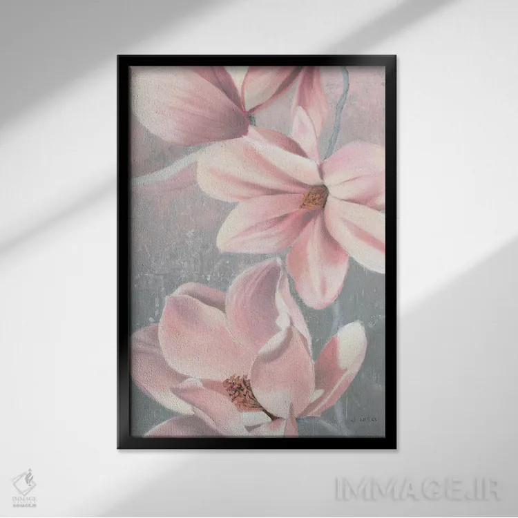 تابلو دکوراتیو شکوفه سپیده دم شماره دو اثر جیمز وینس - نمای قابدار مشکی