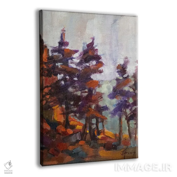 تابلو دکوراتیو صخره های رودخانه گانیسون اثر جودی آهرنز - نمای پرسپکتیو محصول