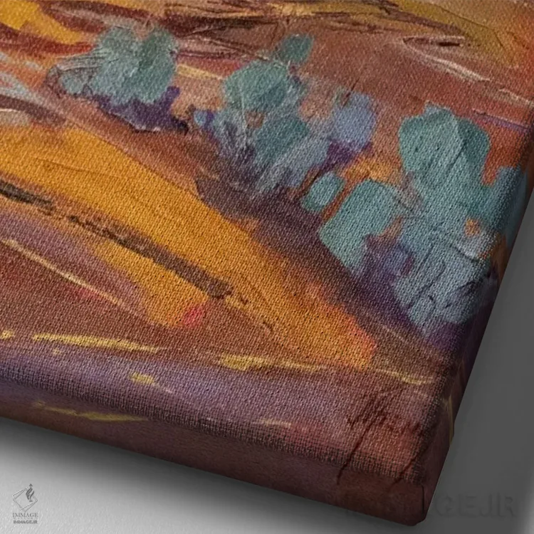 تابلو دکوراتیو عصر ملایم اثر جودی آهرنز - نمای نزدیک بافت بوم