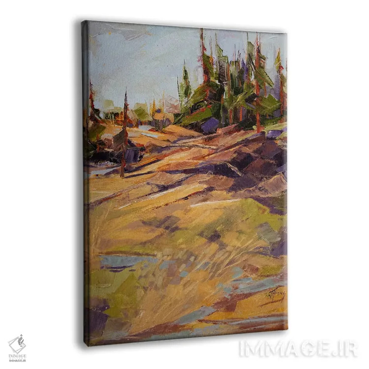 تابلو دکوراتیو دامنه زرد اثر جودی آهرنز - نمای پرسپکتیو محصول