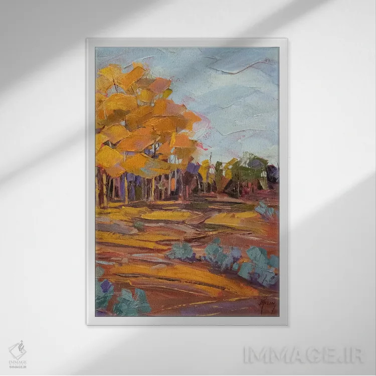 تابلو دکوراتیو عصر ملایم اثر جودی آهرنز - نمای قابدار سفید