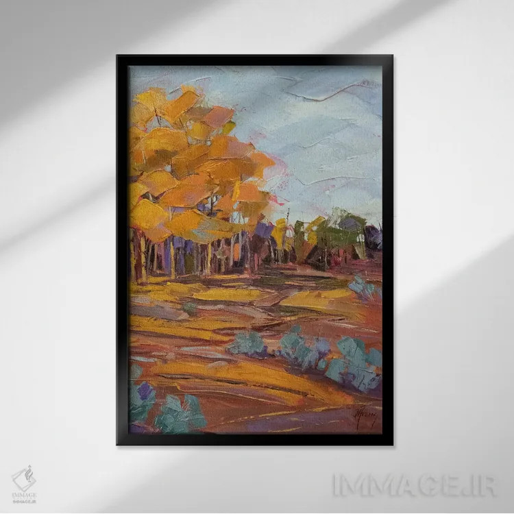 تابلو دکوراتیو عصر ملایم اثر جودی آهرنز - نمای قابدار مشکی