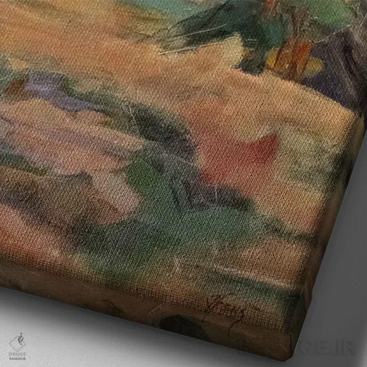 تابلو دکوراتیو سرچشمه ها اثر جودی آهرنز - نمای نزدیک بافت بوم