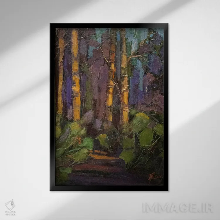 تابلو دکوراتیو آخرین نور اثر جودی آهرنز - نمای قابدار مشکی