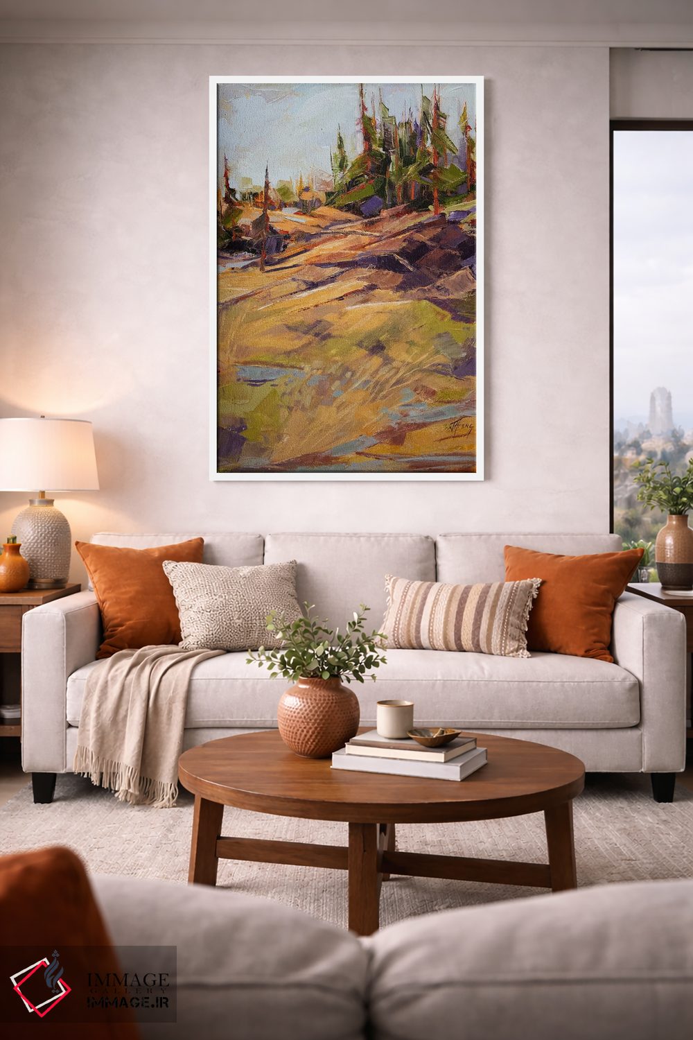 تابلو دکوراتیو دامنه زرد اثر جودی آهرنز - D1W