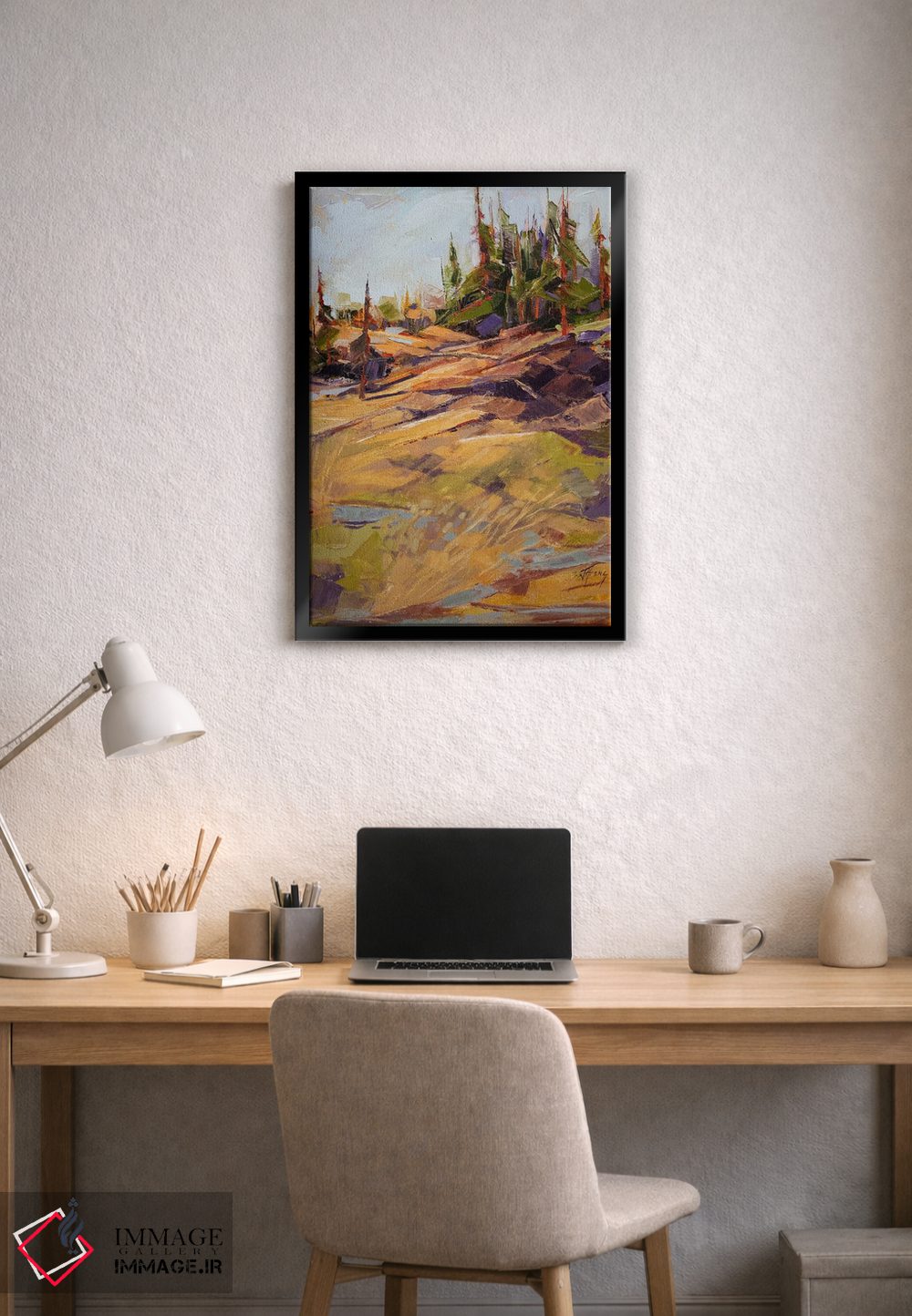 تابلو دکوراتیو دامنه زرد اثر جودی آهرنز - D2B