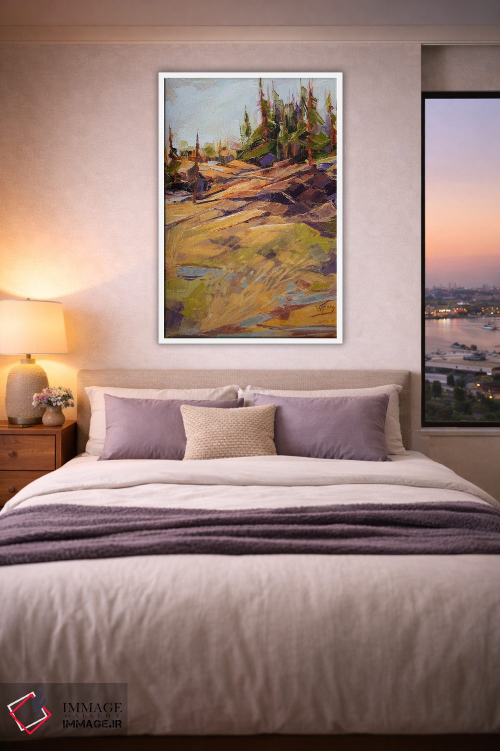 تابلو دکوراتیو دامنه زرد اثر جودی آهرنز - D3W