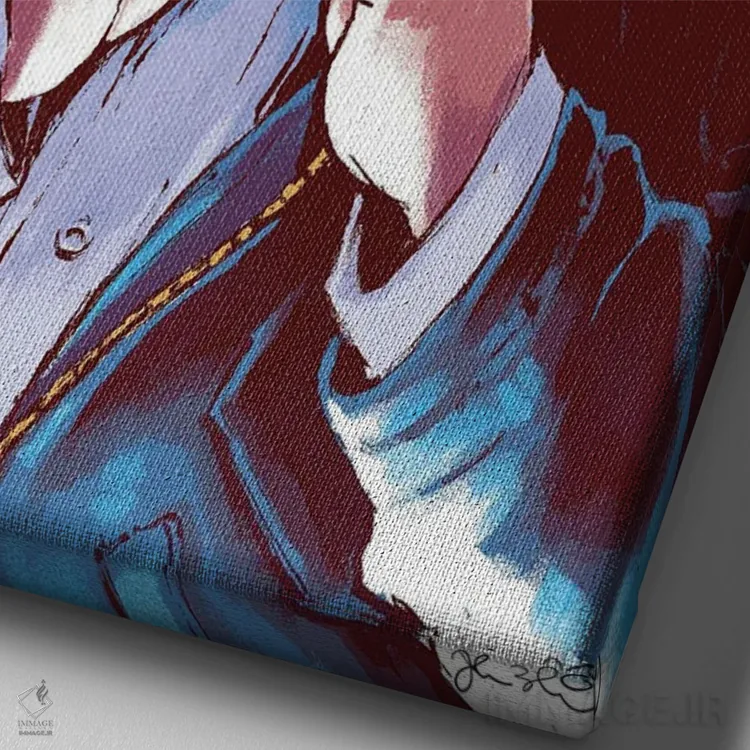 تابلو دکوراتیو نیومن اثر جاشوا بودیچ - نمای نزدیک بافت بوم