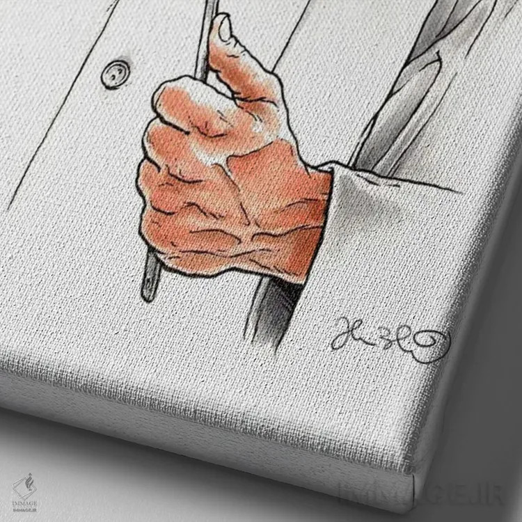 تابلو دکوراتیو سوپ نازی اثر جاشوا بودیچ - نمای نزدیک بافت بوم