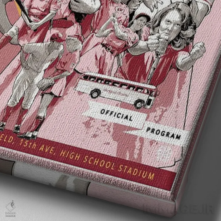 تابلو دکوراتیو لیگی مخصوص خودشان اثر جاشوا بودیچ - نمای نزدیک بافت بوم