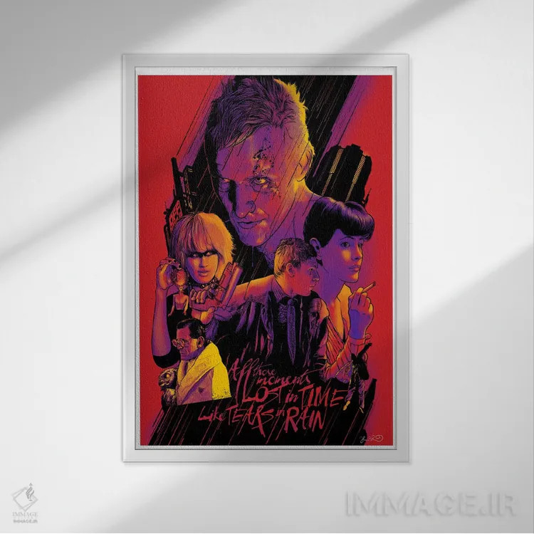 تابلو دکوراتیو بلید رانر اثر جاشوا بودیچ - نمای قابدار سفید