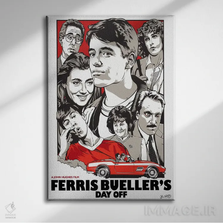 تابلو دکوراتیو روز مرخصی فریس بولر اثر جاشوا بودیچ - نمای روبهرو روی دیوار