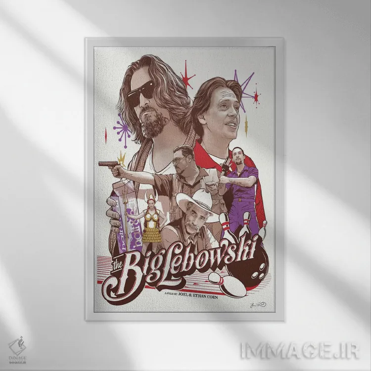 تابلو دکوراتیو بیگ لبوسکی اثر جاشوا بودیچ - نمای قابدار سفید