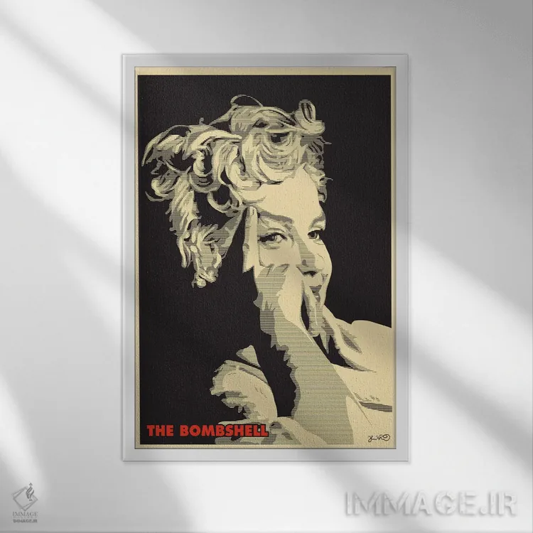 تابلو دکوراتیو بمب زیبایی: مرلین مونرو اثر جاشوا بودیچ - نمای قابدار سفید