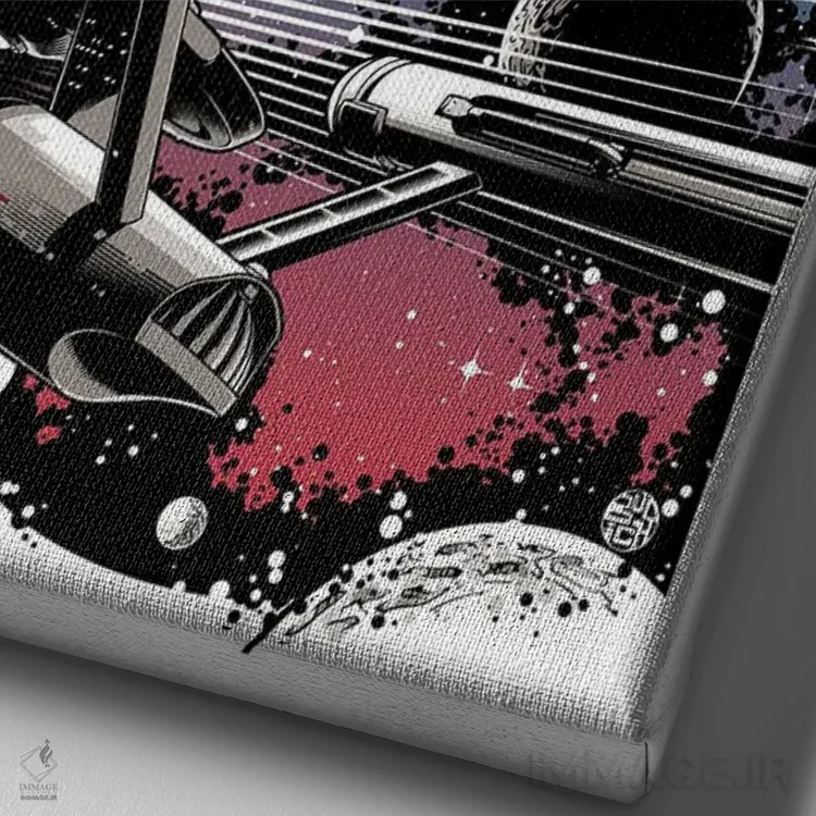 تابلو دکوراتیو پیشتازان فضا اثر جاشوا بودیچ - نمای نزدیک بافت بوم