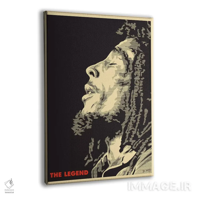 تابلو دکوراتیو افسانه: باب مارلی اثر جاشوا بودیچ - نمای پرسپکتیو محصول