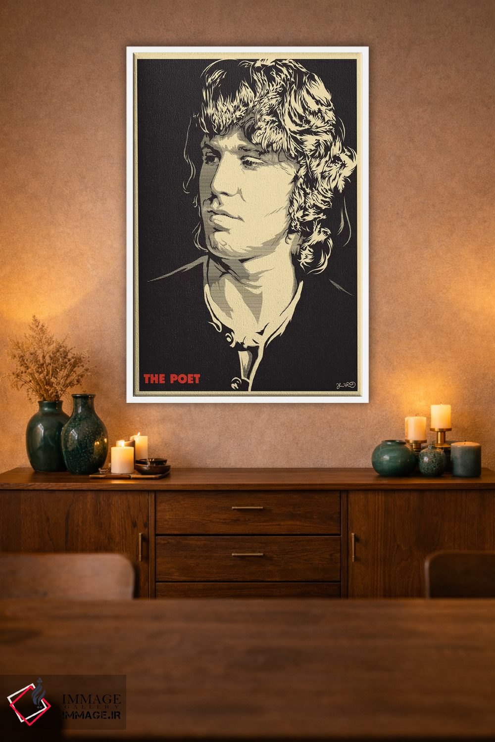 تابلو دکوراتیو شاعر: جیم موریسون اثر جاشوا بودیچ - D1W