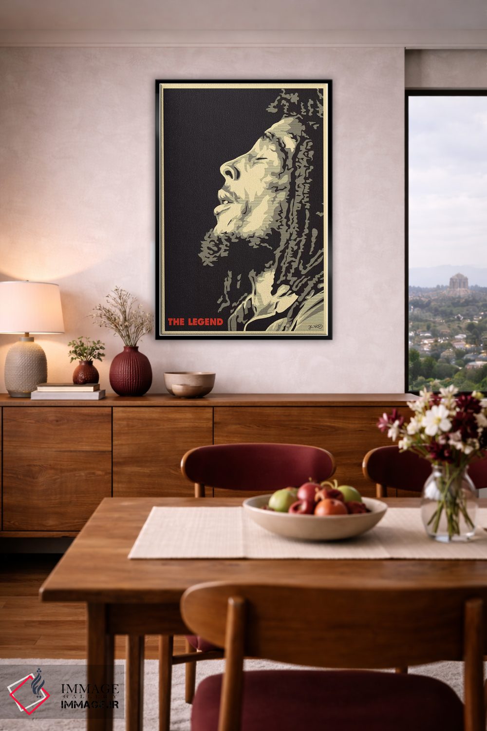 تابلو دکوراتیو افسانه: باب مارلی اثر جاشوا بودیچ - D3B