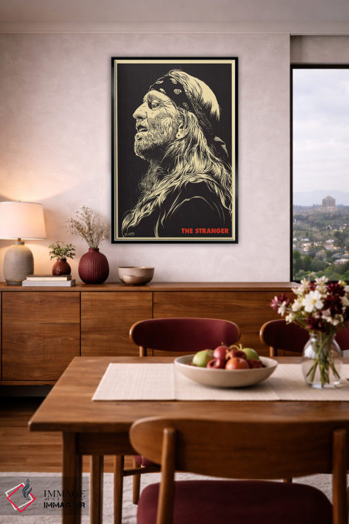 تابلو دکوراتیو غریبه: ویلی نلسون اثر جاشوا بودیچ - D4B