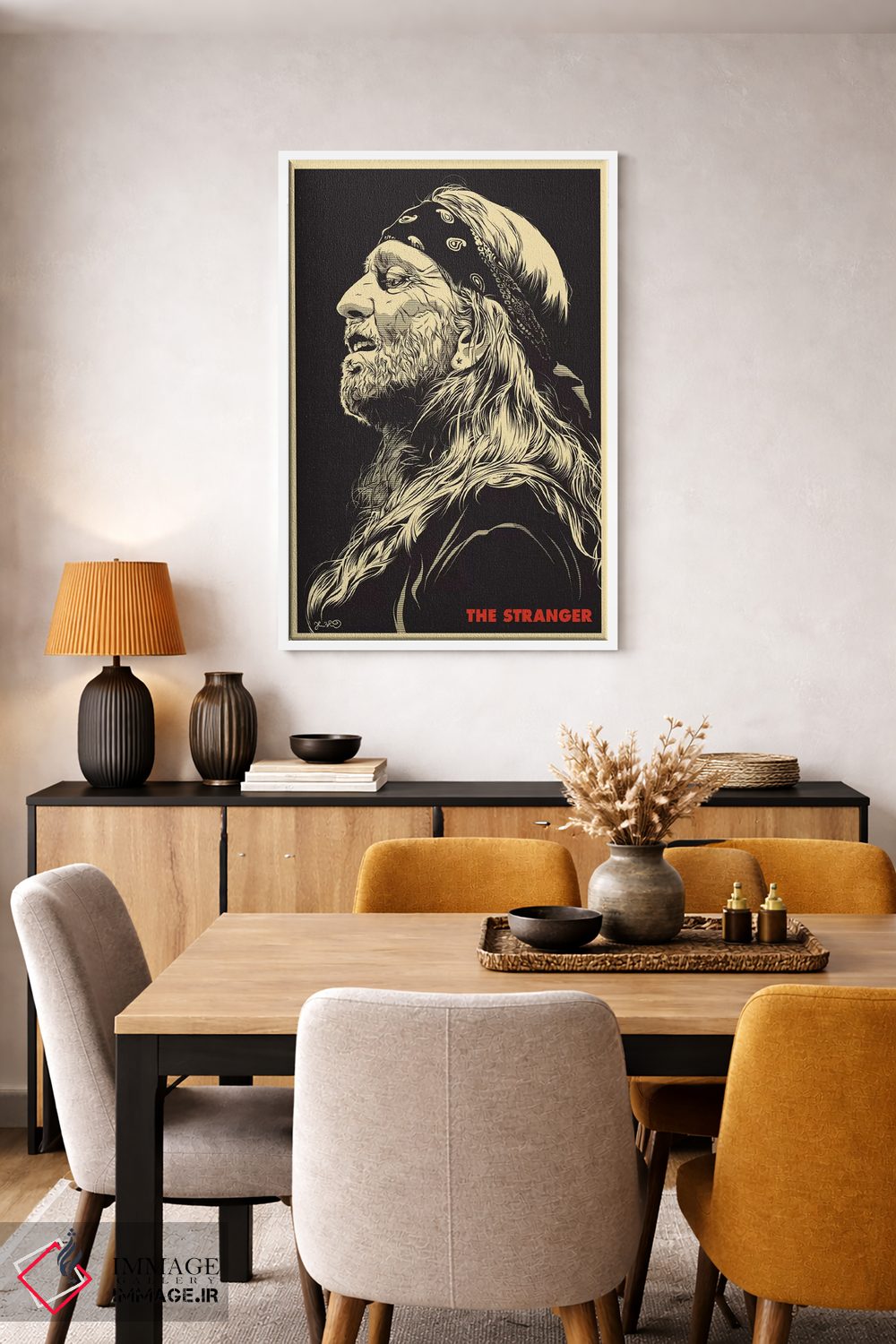 تابلو دکوراتیو غریبه: ویلی نلسون اثر جاشوا بودیچ - D5W