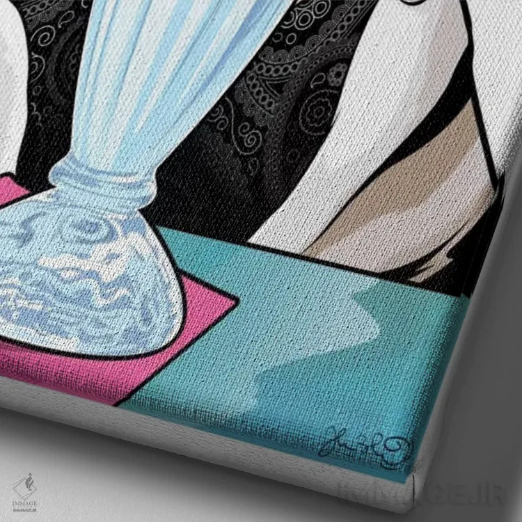 تابلو دکوراتیو داستان عامه پسند: میا والاس اثر جاشوا بودیچ - نمای نزدیک بافت بوم