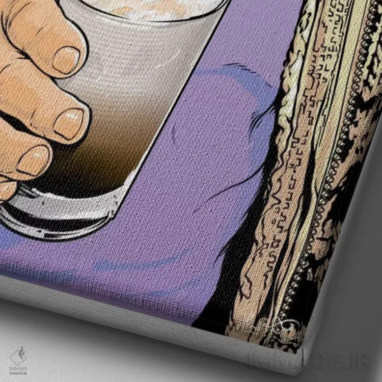 تابلو دکوراتیو دود اثر جاشوا بودیچ - نمای نزدیک بافت بوم