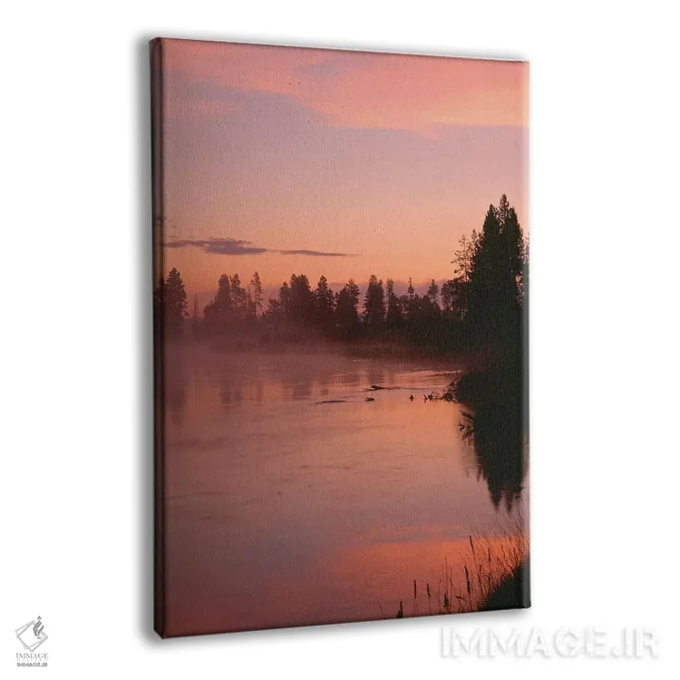 تابلو دکوراتیو Oregon, Deschutes National Forest. Fog hovers above the Desch… اثر جان بارگر - نمای پرسپکتیو محصول