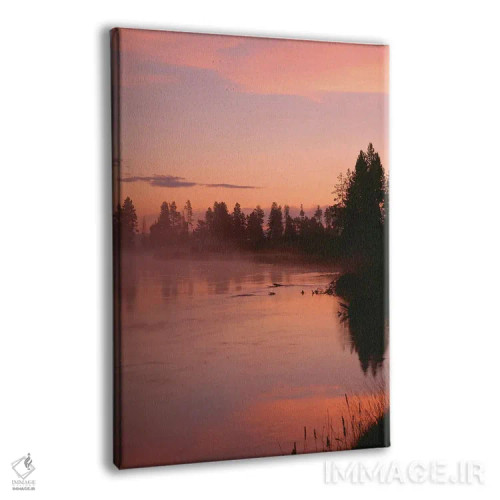 تابلو دکوراتیو Oregon, Deschutes National Forest. Fog hovers above the Desch… اثر جان بارگر - نمای پرسپکتیو محصول