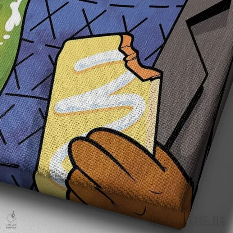 تابلو دکوراتیو بوجک هورسمن اثر جاشوا بودیچ - نمای نزدیک بافت بوم