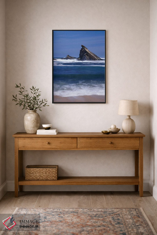 تابلو دکوراتیو Oregon, Shore Acres State Park. Incoming surf and tilted, san… اثر جان بارگر - D1B