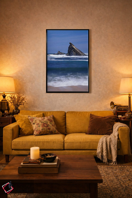 تابلو دکوراتیو Oregon, Shore Acres State Park. Incoming surf and tilted, san… اثر جان بارگر - D5B