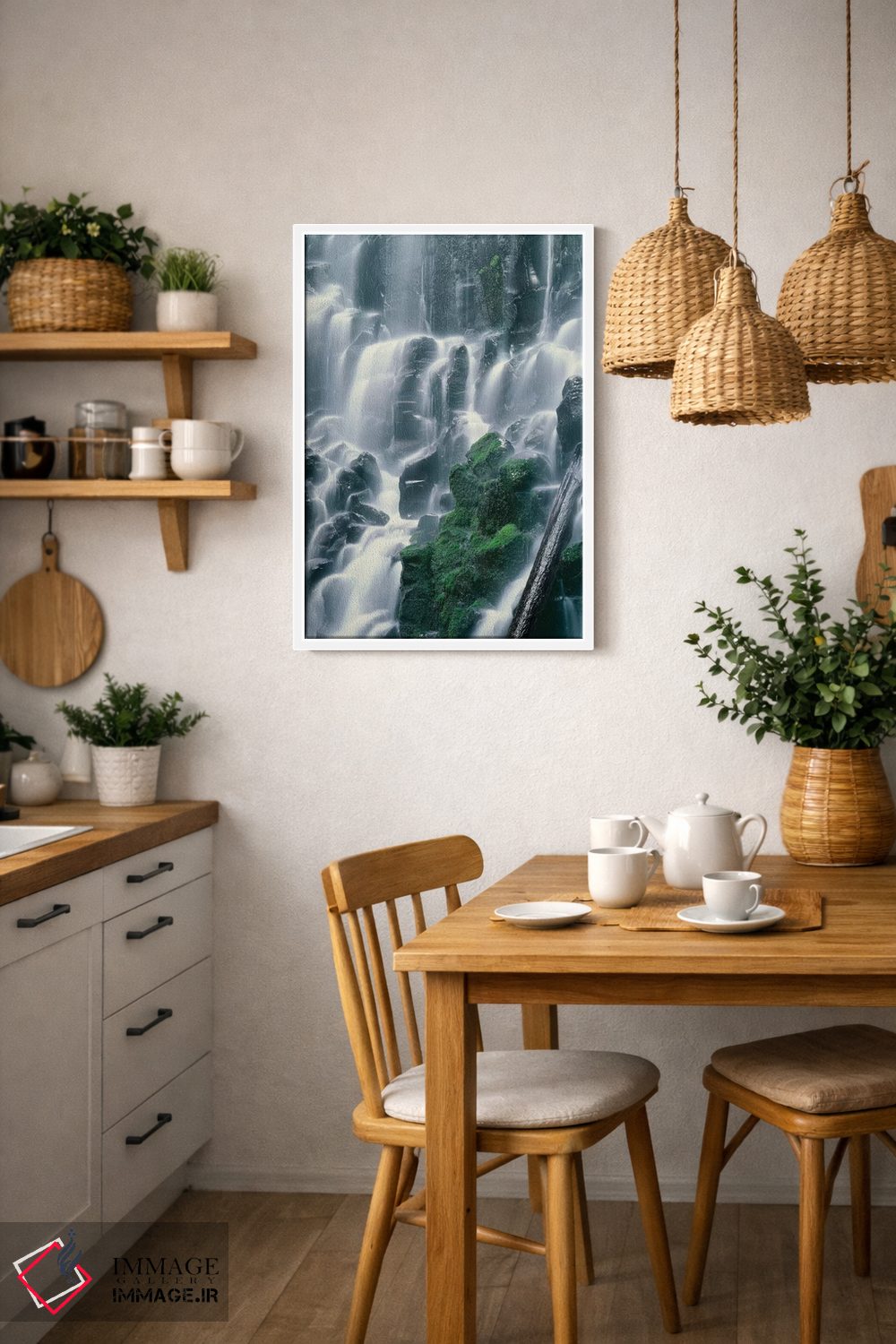 تابلو دکوراتیو Mount Hood NF. Mount Hood Wilderness, Ramona Falls is formed… اثر جان بارگر - D3W