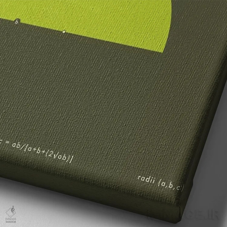 تابلو انتزاعی قضیه دکارت ۱ اثر جازبری بلو - نمای نزدیک بافت بوم