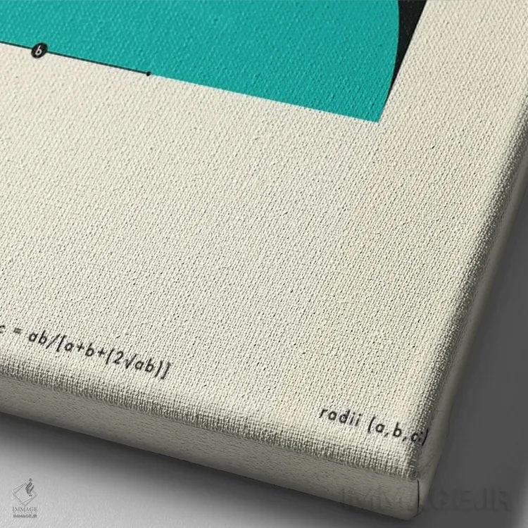 تابلو انتزاعی قضیه دکارت ۲ اثر جازبری بلو - نمای نزدیک بافت بوم