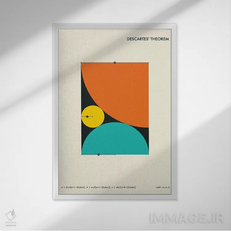 تابلو انتزاعی قضیه دکارت ۲ اثر جازبری بلو - نمای قابدار سفید