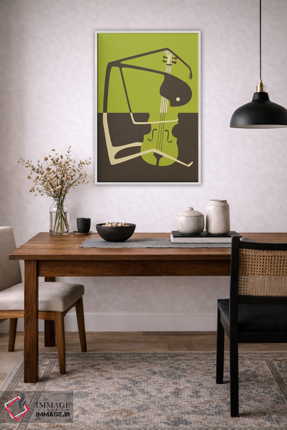 تابلو مدرن ویولنسل بلوز اثر جازبری بلو - D3W