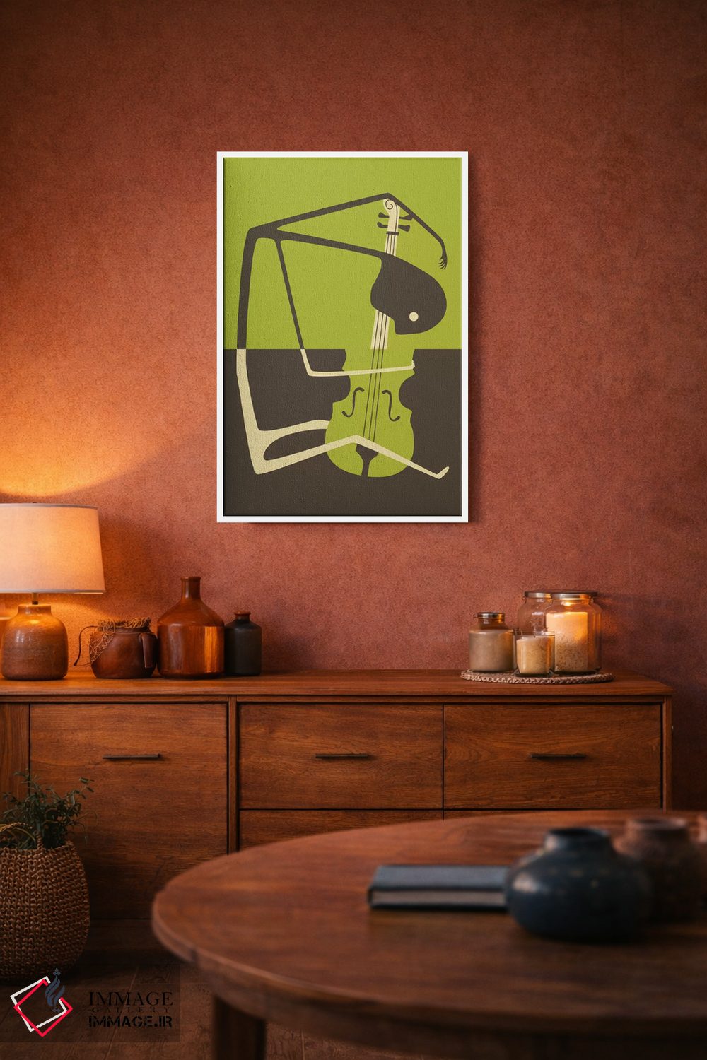 تابلو مدرن ویولنسل بلوز اثر جازبری بلو - D4W