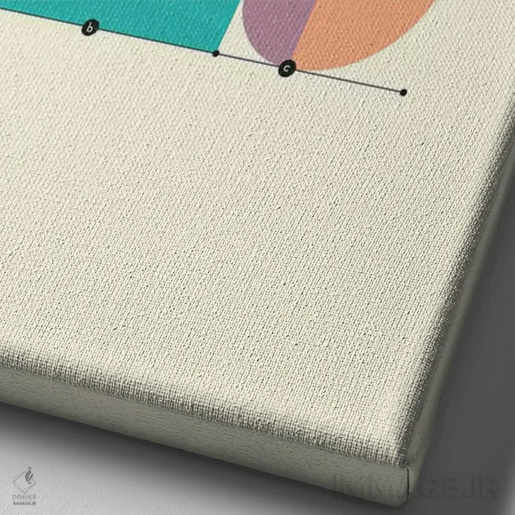 تابلو دکوراتیو فی: نسبت طلایی ۲ اثر جازبری بلو - نمای نزدیک بافت بوم