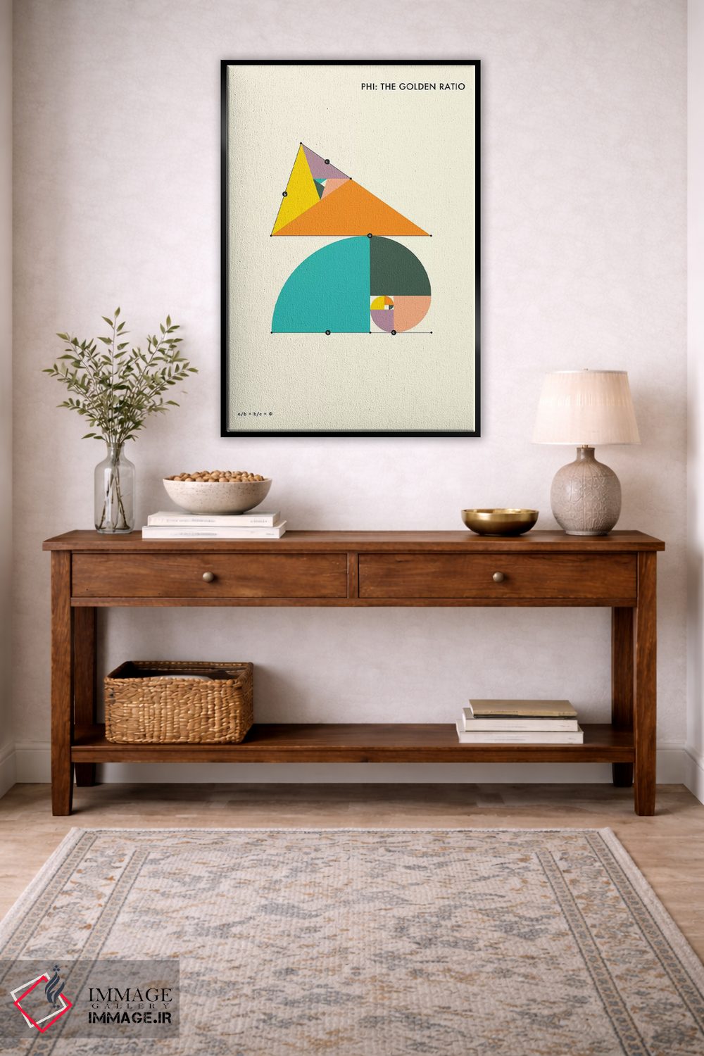 تابلو دکوراتیو فی: نسبت طلایی ۲ اثر جازبری بلو - D5B