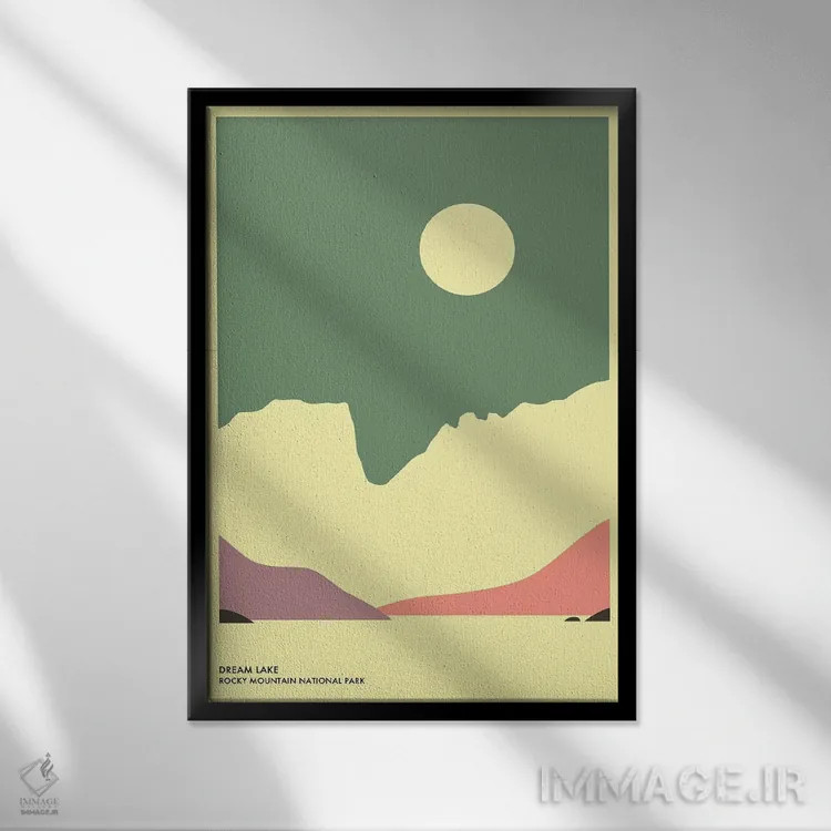 تابلو دکوراتیو Rocky Mountain National Park" اثر جازبری بلو - نمای قابدار مشکی