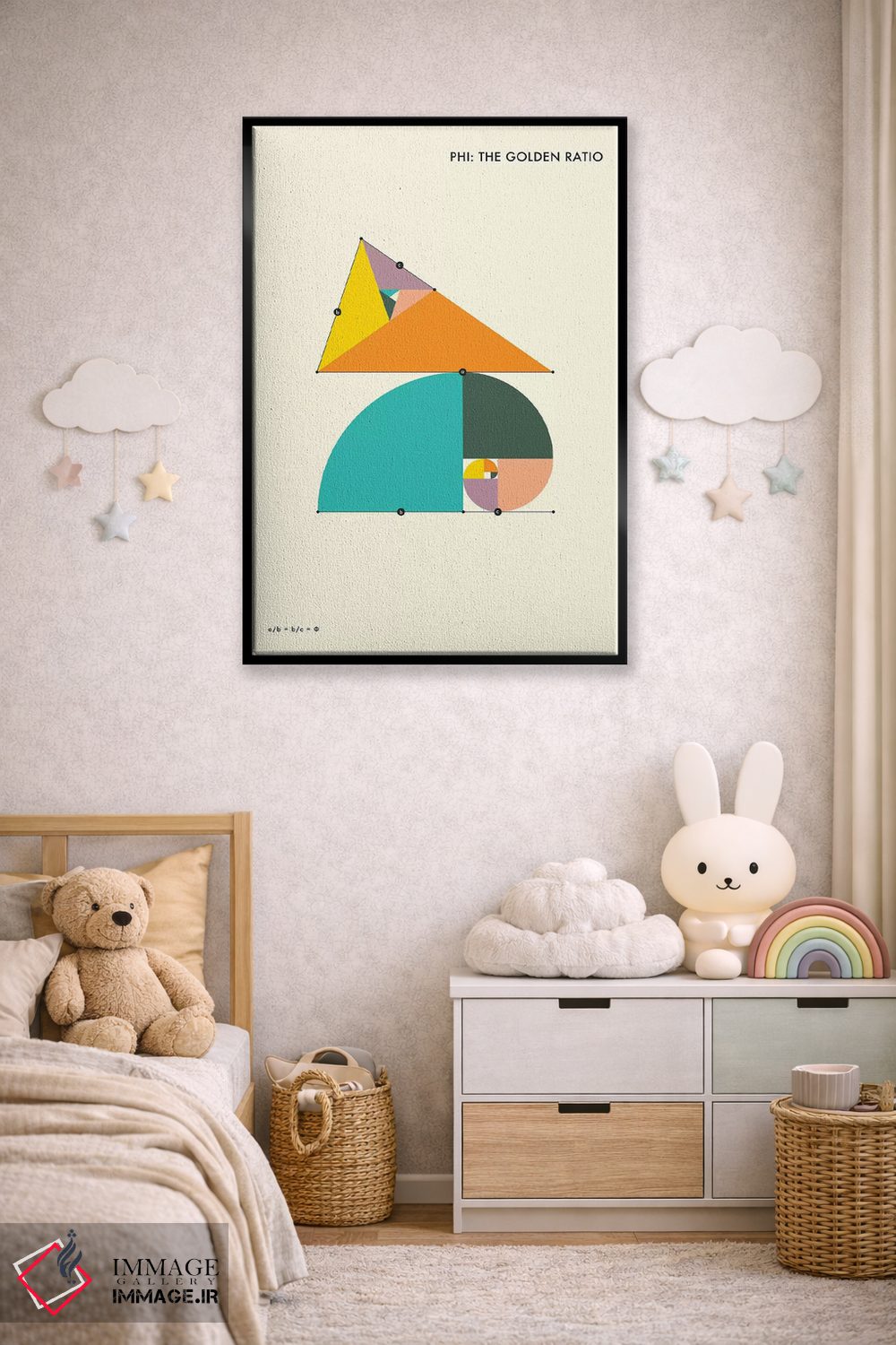 تابلو دکوراتیو فی: نسبت طلایی ۲ اثر جازبری بلو - D6B