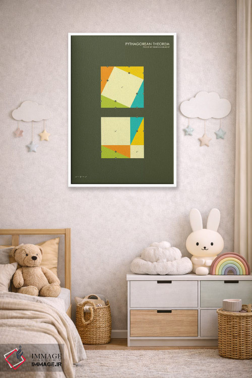 تابلو دکوراتیو اثبات قضیه فیثاغورس ۳ اثر جازبری بلو - D4W