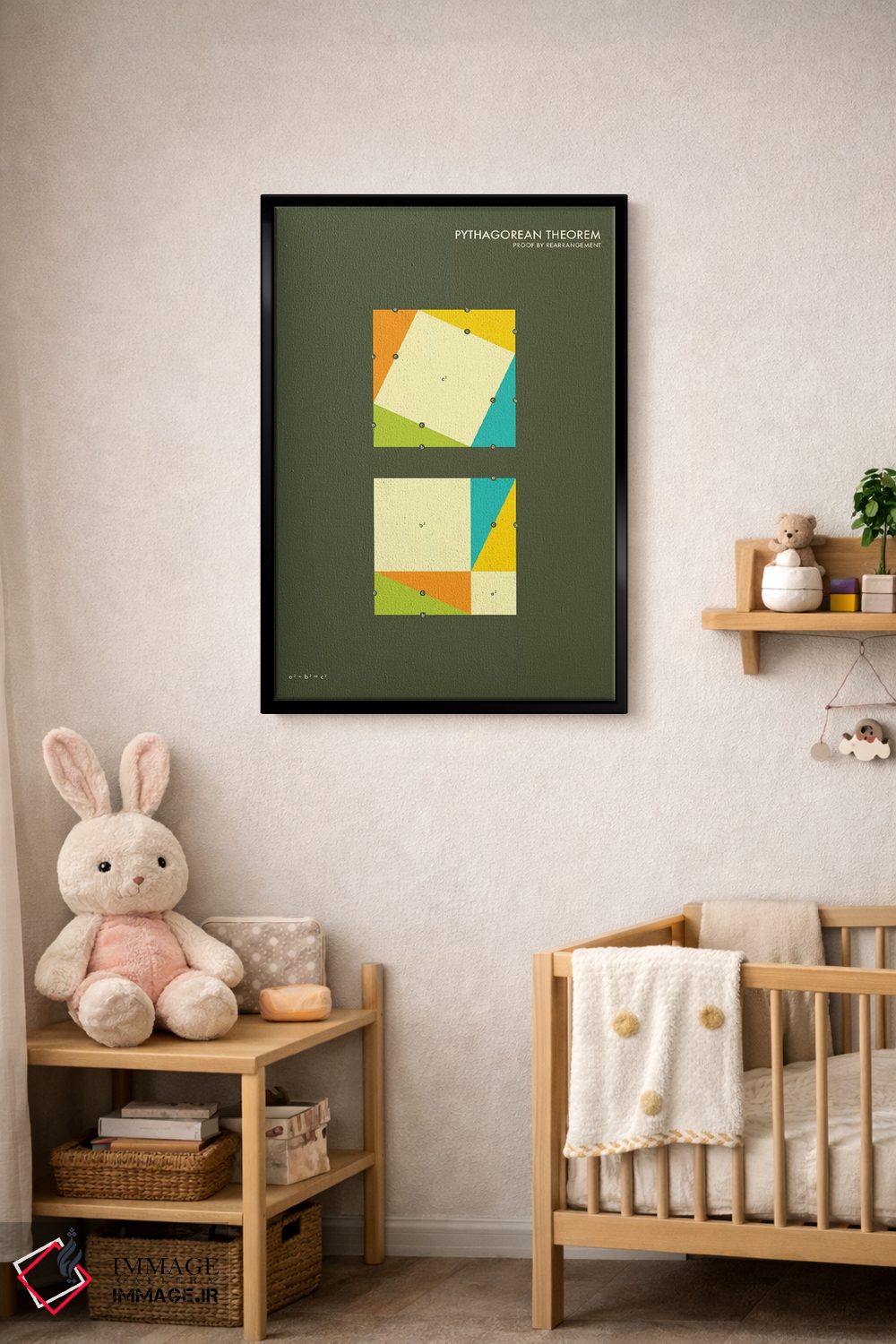 تابلو دکوراتیو اثبات قضیه فیثاغورس ۳ اثر جازبری بلو - D5B