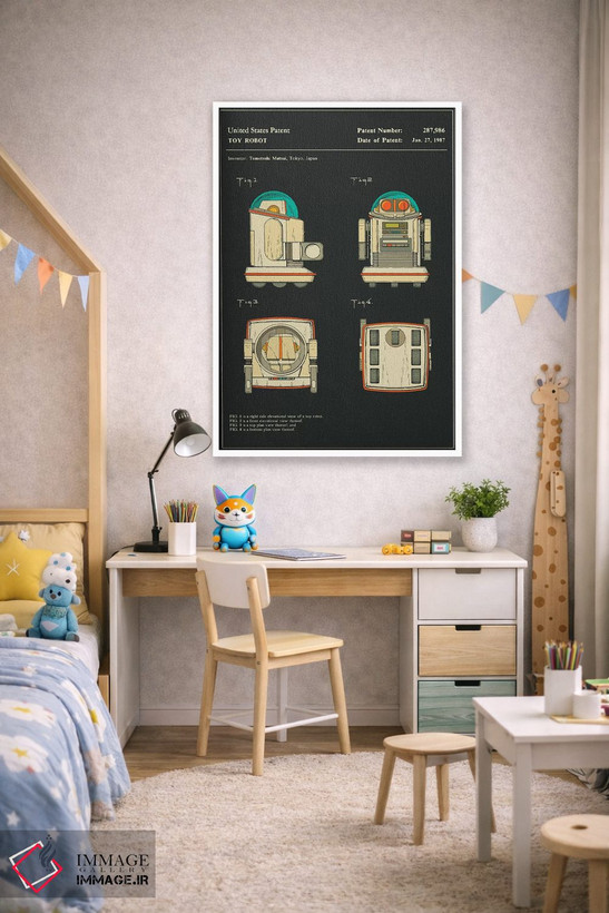 تابلو دکوراتیو Inc.) Toy Robot Patent " اثر جازبری بلو - D1W