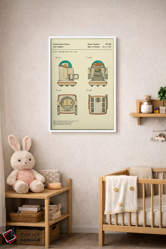 تابلو دکوراتیو Inc.) Toy Robot Patent" اثر جازبری بلو - D2W